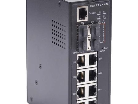 Hatteland 12-Port Slim Type Managed Gigabit PoE Industrial Switch Sale