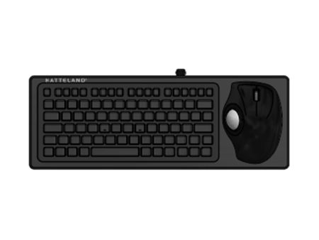 Hatteland Desktop Backlit US Layout Keyboard with 38mm Ergonomical trackerball & USB Cheap